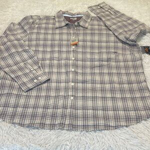 RIDGECUT TOUGHWEAR SIZE 2X Plaid Button Down Shirt for Women NWT